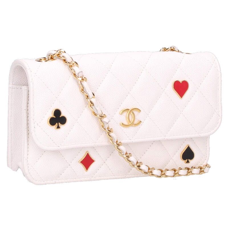 Chanel Ap3084 Trump Cavis Skin Phone Case Shoulder Bag Women