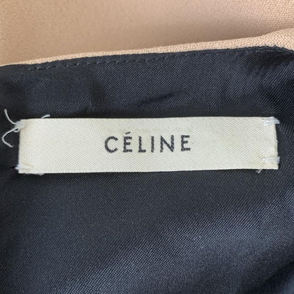 Celine Dress Size 36 S Women - Black And Beige Long Sleeves/knee Length