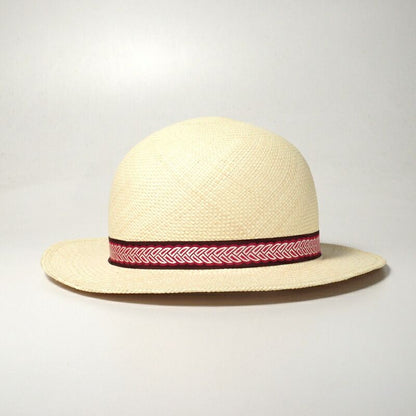2022Hermes Greta Hat Size 58 Straw Hat <stirrup Illusion> Woven Band Serie