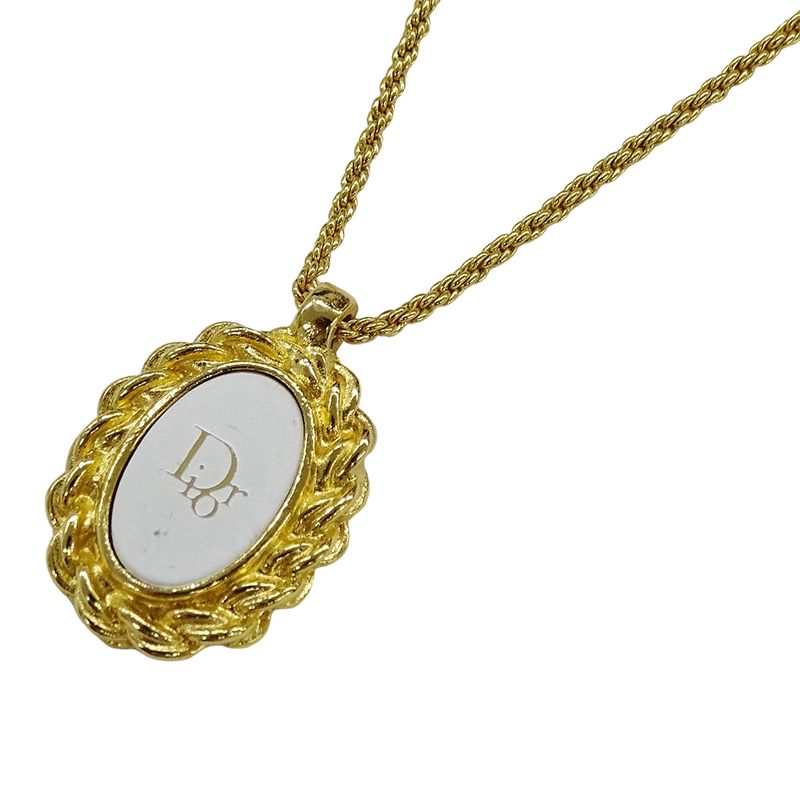 Dior Necklace Women's Brand Logo GP Gold Accessories
