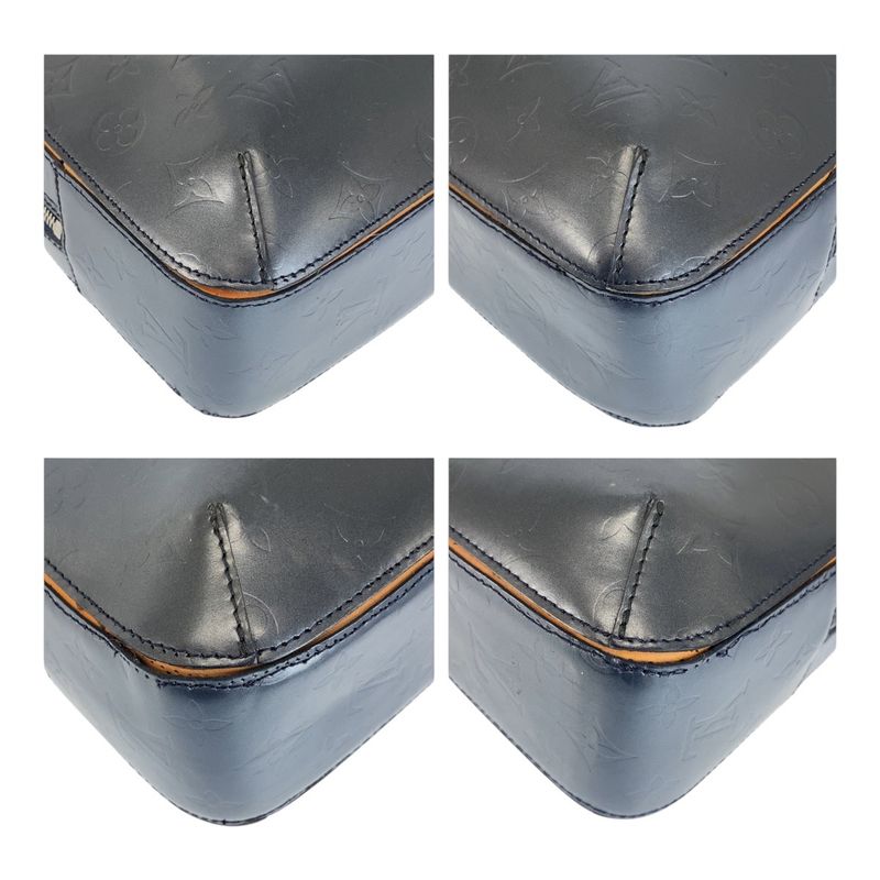 Louis Vuitton Monogram Matte Malden Navy Leather M55132 Business Bag Tote Bag