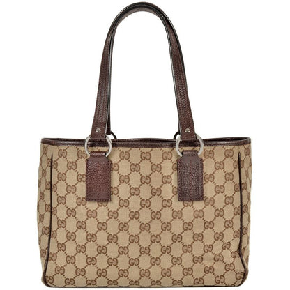 Gucci Tote Bag GG Canvas Leather 113019 Beige Women