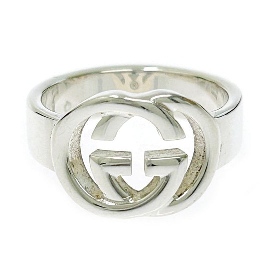 Gucci Silver Interlocking G Ring 5.0g 925 Engraved 307477 Ring with Box