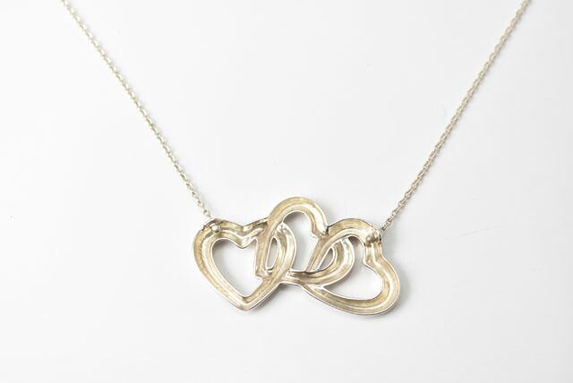 Tiffany & Co Necklace Pendant Silver Tiffany & Co Elsa Peretti Three Heart