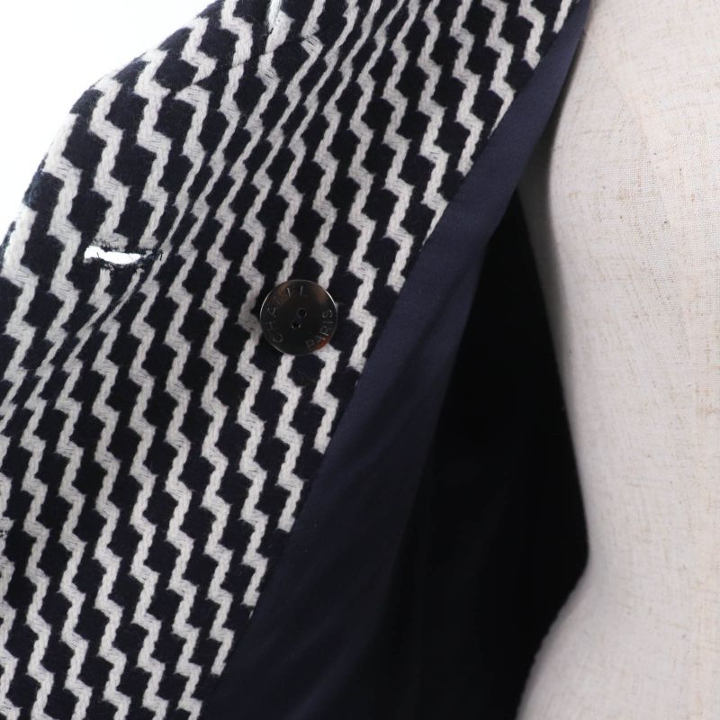 CHANEL P59081v39106 Wool Hexagonal Coco Button Sailor Collar Zigzag Pattern