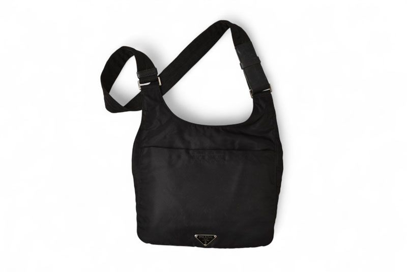Prada Shoulder Bag Body Bag Prada Tessuto Black Men Women
