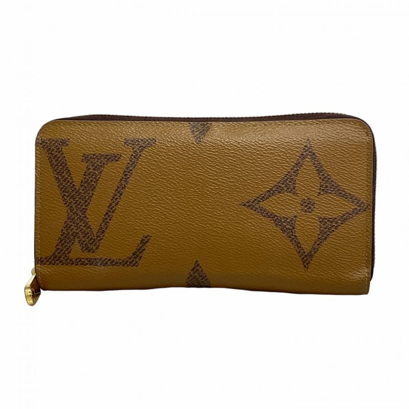 Louis Vuitton Long Wallet Monogram Giant Reverse Zippy Wallet M69353 Brown Men