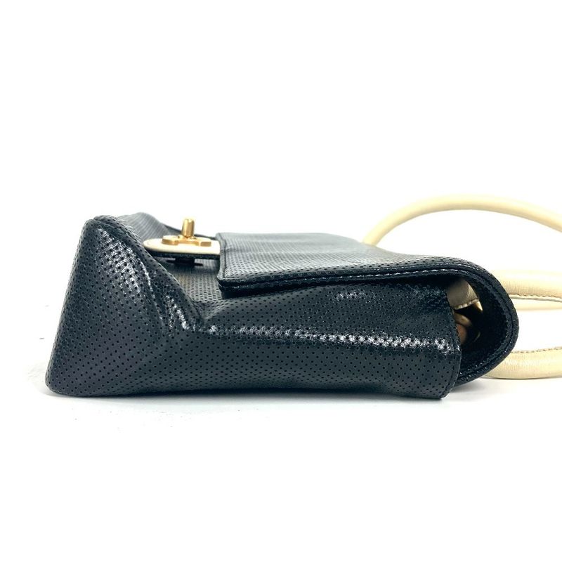 Chanel Shoulder Bag CC Coco Mark Leather Black