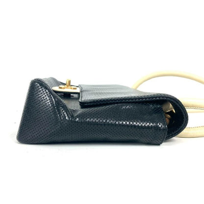 Chanel Shoulder Bag CC Coco Mark Leather Black