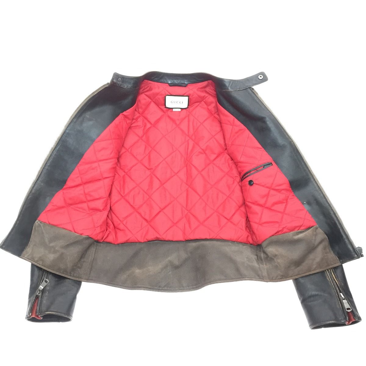 Gucci Men's Rider Jacket Size 44 454032 Xg313 Black