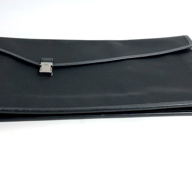 Gucci Clutch Bag Logo 108841 Nylon/leather Black
