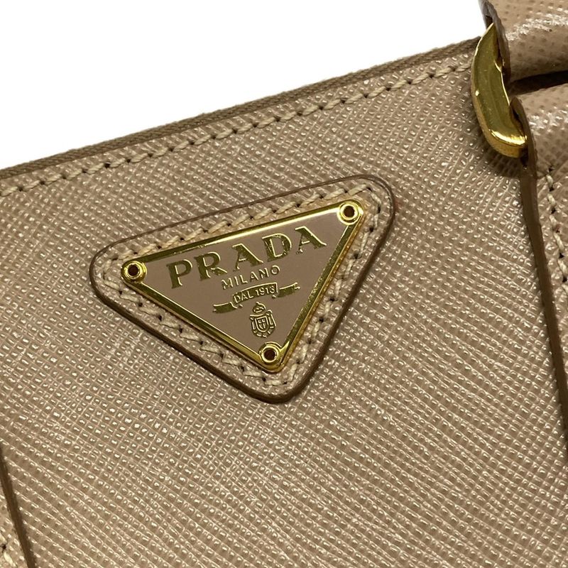Prada Handbag Galleria Beige Mini Bag Leather