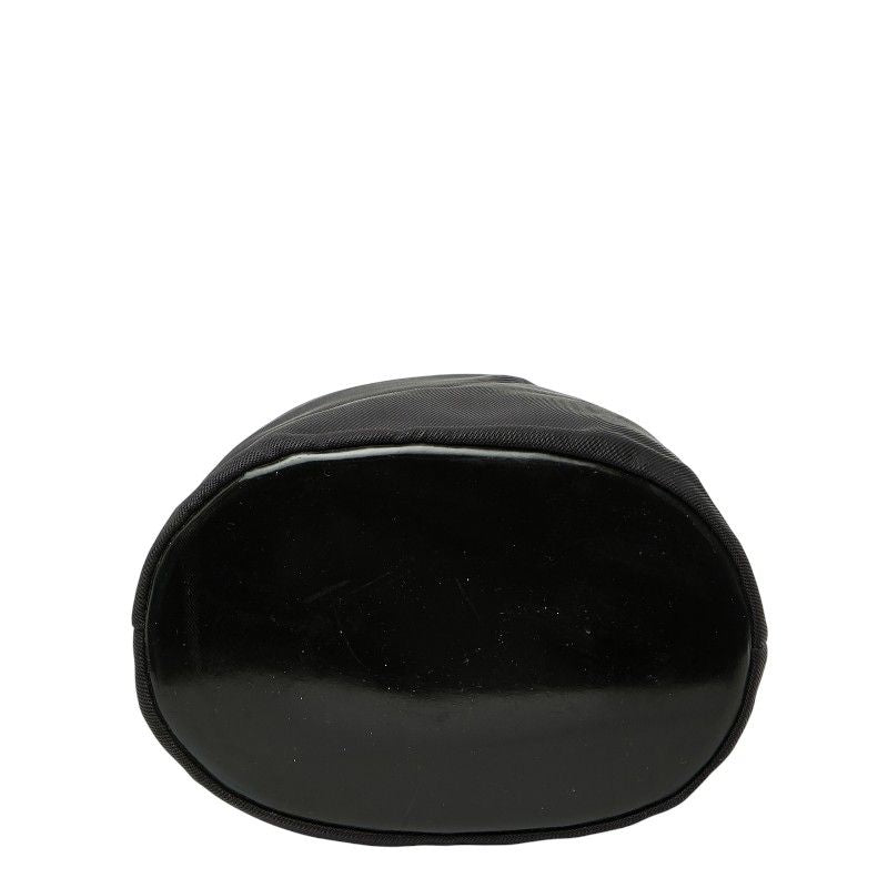 Gucci Bamboo Handbag Shoulder Bag 2WAY 003 2854 Black Nylon Leather Women's