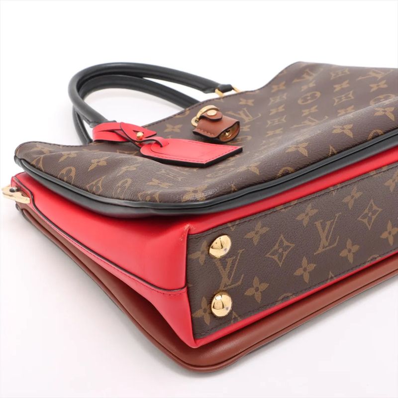 Louis Vuitton Monogram Millefeuille M44254 Leather 2WAY Tote Bag Crossbody