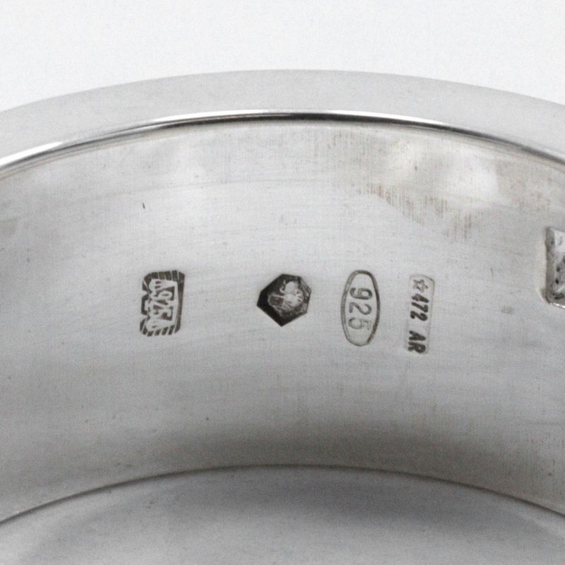 Gucci Branded G Silver 925 Size 13 Ladies 7.9g Ring