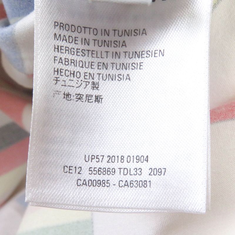 Balenciaga 18SS 556869 100% Cotton Flag Embroidered Logo Embroidery Oversized