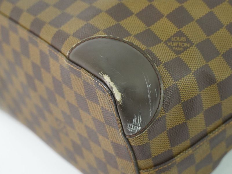 Authentic Louis Vuitton LV Hampstead GM Damier Ebène Tote Handbag Brown N51203