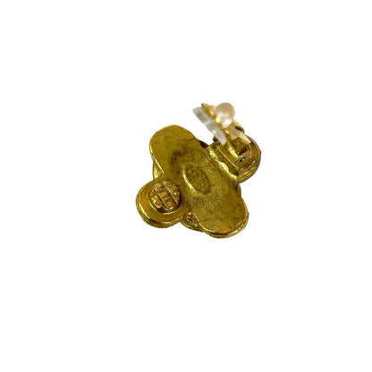 Chanel Vintage Coco Mark Motif GP Earrings Accessory Ladies 94A
