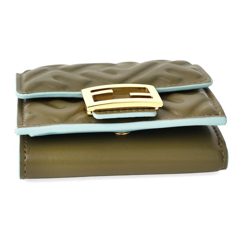 Fendi Trifold Wallet Baguette Green