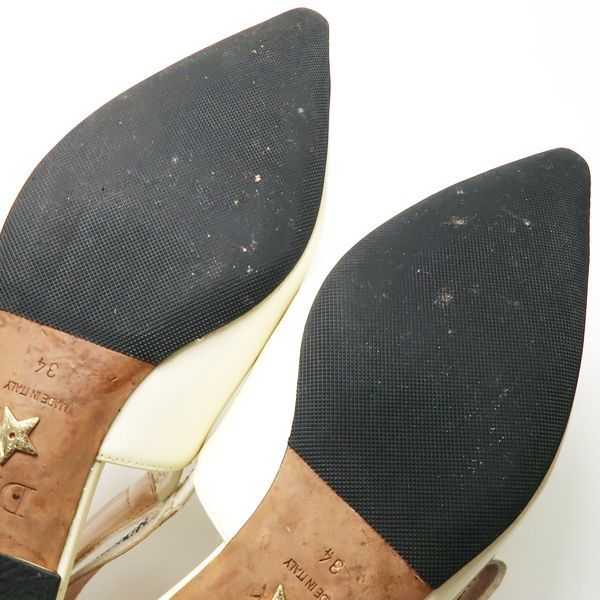 Christian Dior Ballet Flat Shoes S Ring Back Ribbon J'a Sandals Patent 34