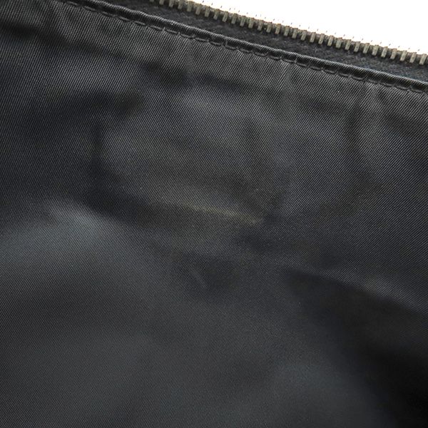 Christian Dior Shoulder Bag Trotter Leather Jacquard Black and Navy Silver