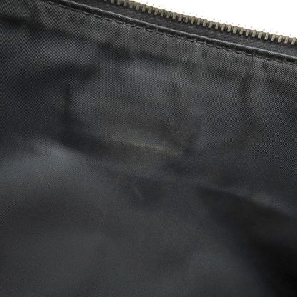 Christian Dior Shoulder Bag Trotter Leather Jacquard Black and Navy Silver