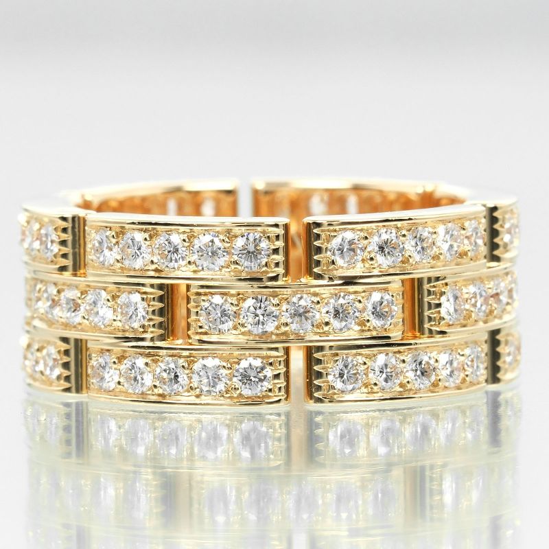 Cartier Maillon Panther 3-row 18K Yellow Gold And Fully Paved With Diamonds