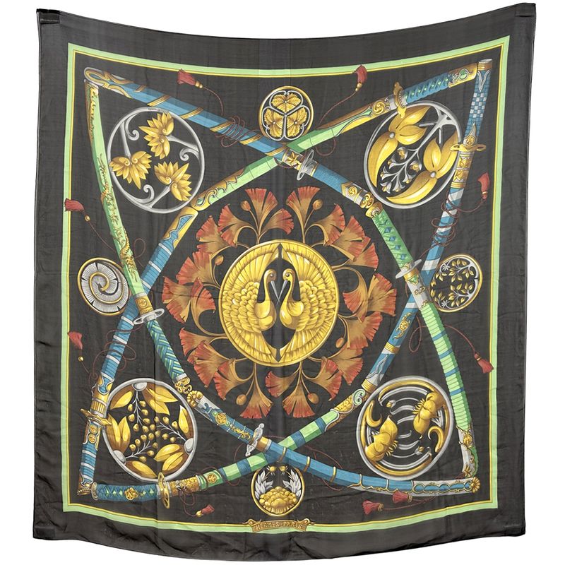 Hermes Scarf Carré 140 Daimyo Princes DU Soleil Levant Daimyo Prince Of The