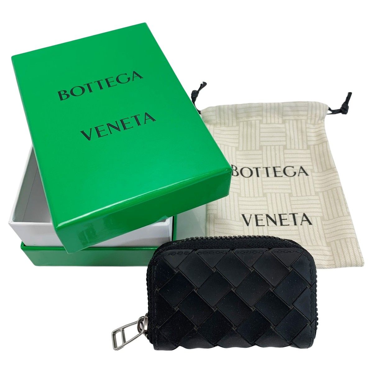 Bottega Veneta Black Wallet Coin Case