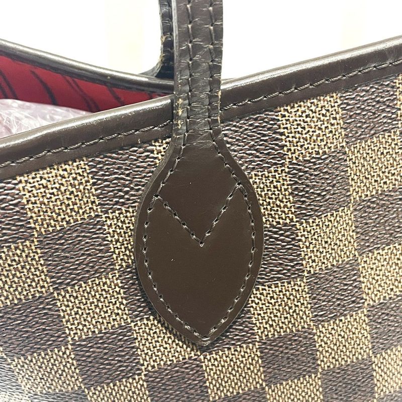 Louis Vuitton Damier Neverfull MM N51105 Leather Handbag Tote Bag Shoulder Bag