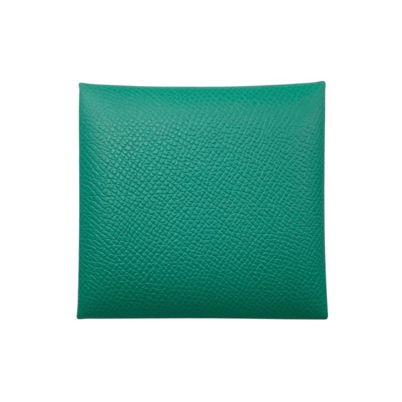 Hermes Coin Case Bastia W Engraved Verso Vertigo Jeanne Milton Green Yellow