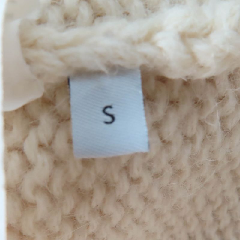 LOEWE D3279080sm Wool Alpaca Silk Cashmere Blend Argyle Knit Cardigan Ivory