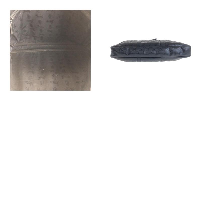 Gucci Imprime Black Silver Hardware PVC 208463 Business Bag Tote Men 505475