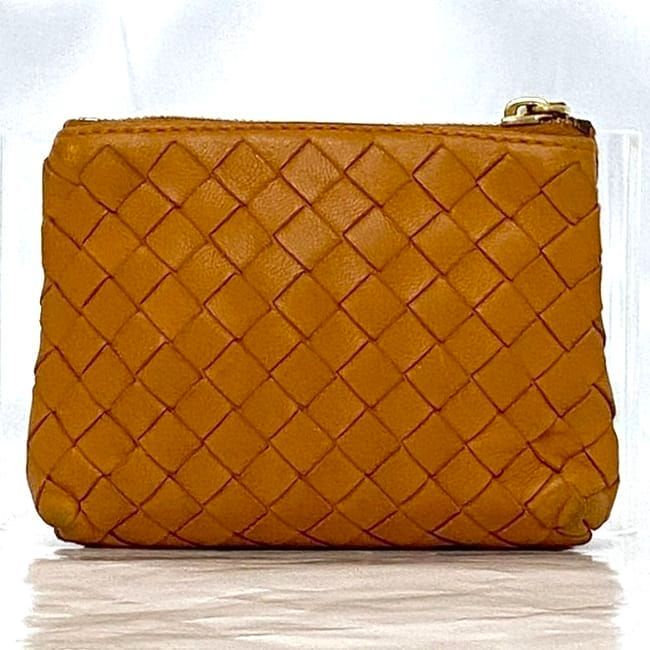 Bottega Veneta Coin Case Ec22653 Orange Intrecciato
