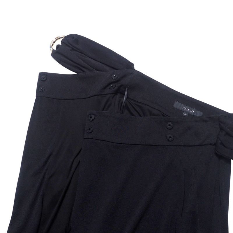 Gucci Skirt Size 36 Wrap Skirt Tight Skirt Black Made In Italy 20250326 Ra3824