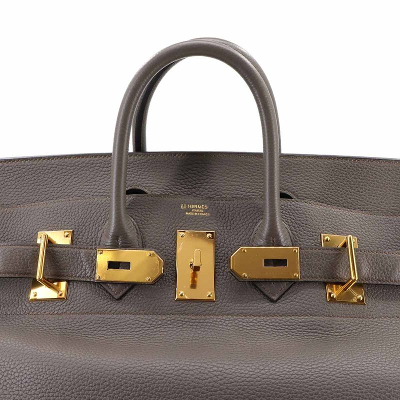 Hermes Haut  Courroies HAC 55 Personal SPO Togo Ethan Hand Bag Stamped D Gold