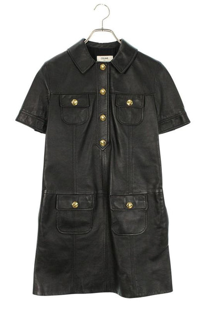 Celine 2l116583c.38no Soft Lambskin Mini Dress Women 36