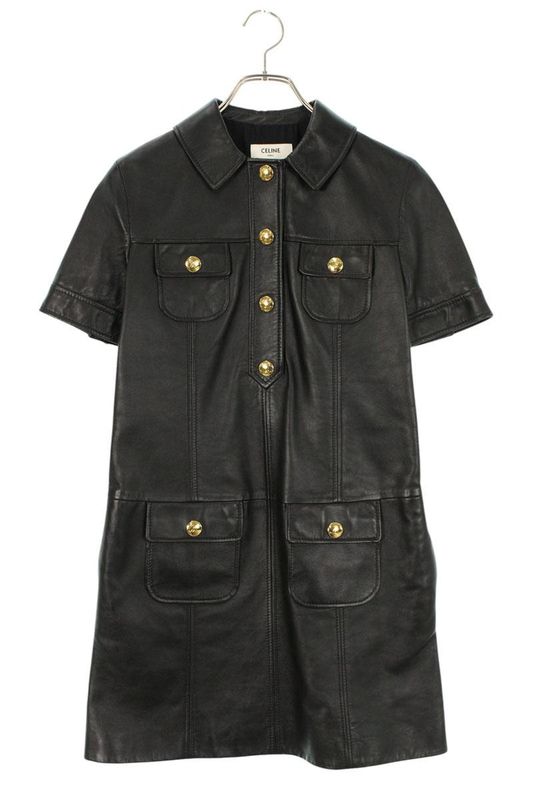 Celine 2l116583c.38no Soft Lambskin Mini Dress Women 36