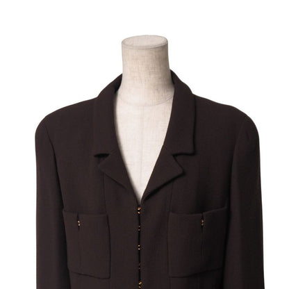 Chanel Vintage Skirt Suit Size 42 96A Setup Midi CC Logo Coco Mark Made In