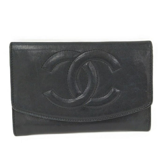Chanel Bifold Wallet Coco Lambskin Black