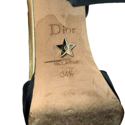 22ss Christian Dior Suede Satin Sandals Size 34 1/2 21.5cm (8.46in) Equivalent