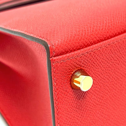 Hermes Handbag Kelly 25 Outer Stitch Vaux Epson Rouge Radieux Gold Hardware Red
