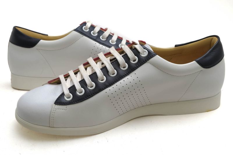 Gucci Shoes Sneakers Shoes Low Cut Ladies Women Leather Genuine White 192713