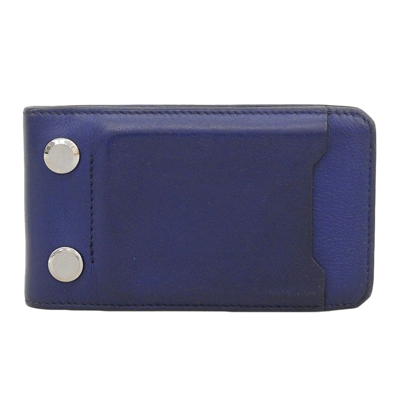 Hermes 2016 Item AM 012 UH Leather Card Case Pass Business Card Bifold Holder