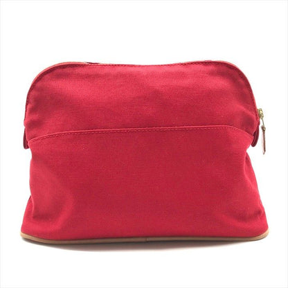 Hermes Bolide 25 Cotton Pouch Case Cosmetic Red