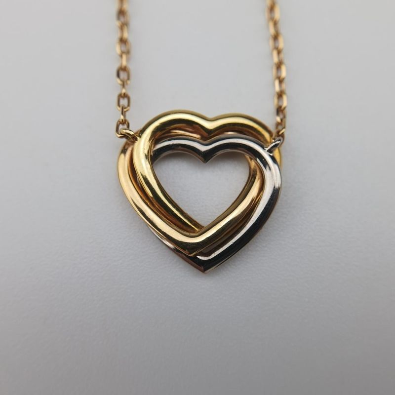 Cartier Trinity Heart Gold And White Togo Old And Rose Gold Au750 B7061100