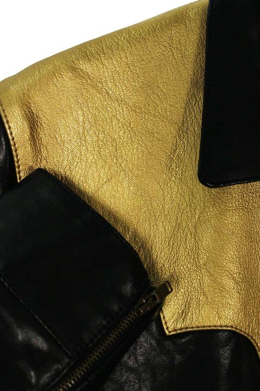 Saint Laurent Paris 373587 Y5he1 Leather Jacket Men's 46