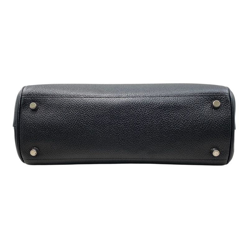 Gucci Handbag Zumi Small Top Handle Bag 569712 Leather Logo Black Silver