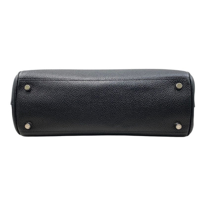 Gucci Handbag Zumi Small Top Handle Bag 569712 Leather Logo Black Silver