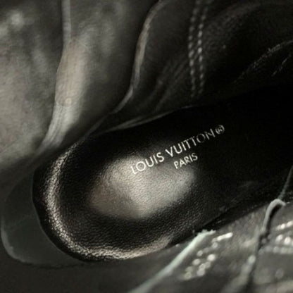 Louis Vuitton Silhouette Line Monogram Boots Short Shoes Suede Black